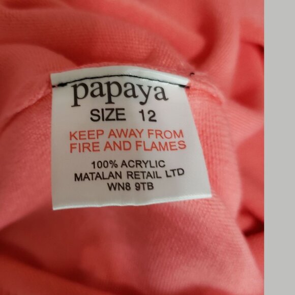 Papaya Mock Sweater Womens Coral pink Size 12 - Picture 3 of 7